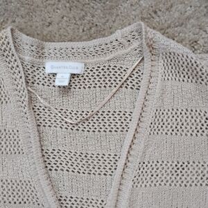 Charter Club Women's Tan V-Neck Sweater